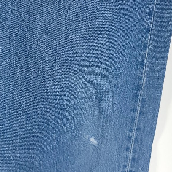Vtg Levi's 501XX Jeans Mens 42x34(30) Blue Denim Button Fly Distressed Destroyed - Picture 3 of 9
